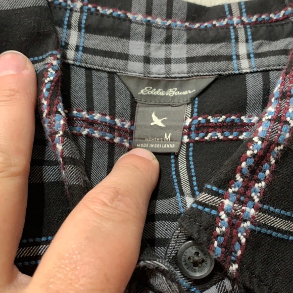 Eddie Bauer Plaid Button Down Long Sleeve Shirt - Picture 12 of 12